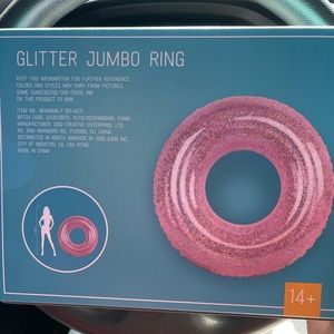 Pink glitter pool ring